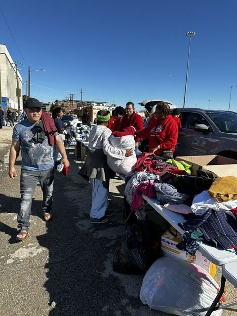 Distributing clothing and resources